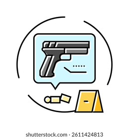 trace evidence crime color icon vector. trace evidence crime sign. isolated symbol illustration