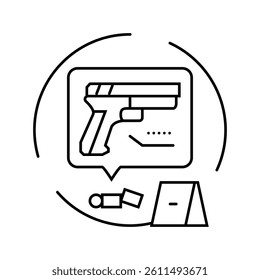 trace evidence crime line icon vector. trace evidence crime sign. isolated contour symbol black illustration