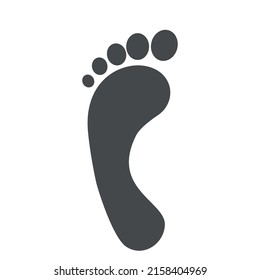 Trace of human foot. Footprint path, footprints, silhouette sign of human traces. Vector illustration