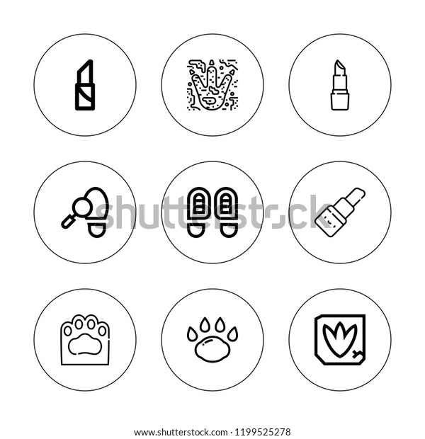 Trace Icon Set Collection 9 Outline Stock Vector (Royalty Free ...