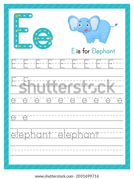 Trace Letter E Uppercase Lowercase Alphabet Stock Vector (Royalty Free ...