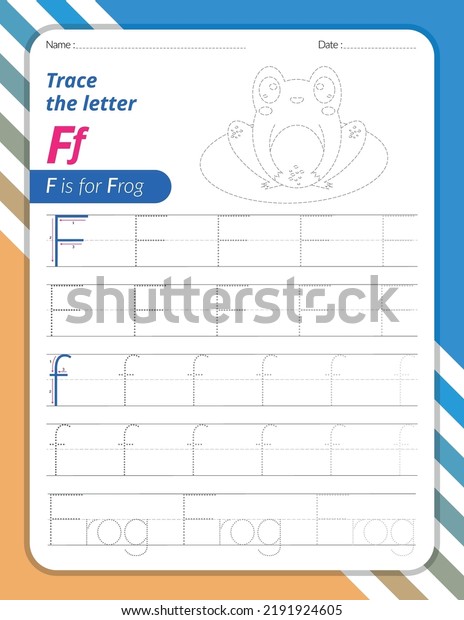 Trace Letter F Uppercase Lowercase Alphabet Stock Vector (Royalty Free ...