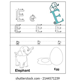 Trace the letter and picture and color it. Educational children tracing game. Coloring alphabet.  ABC coloring pages, coloring pages, kids coloring pages