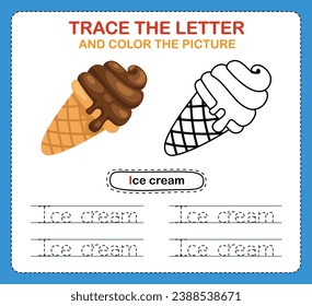 Trace letters of english alphabet and coloring book.Handwriting practice for preschool kids