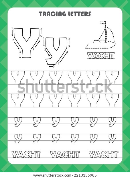 Trace Letters English Alphabet Fill Colors Stock Vector (Royalty Free ...