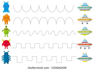 trace line worksheet kids practicing fine stock vector royalty free 1324662428 shutterstock