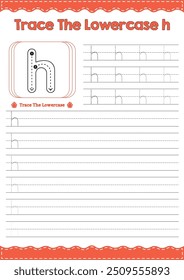 Trace The Lowercase Latter - h