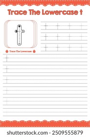 Trace The Lowercase Latter - t