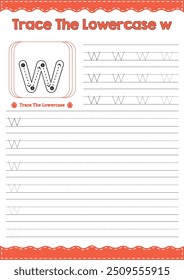 Trace The Lowercase Latter - w