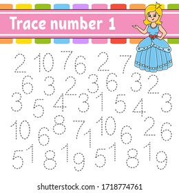 number tracing images stock photos vectors shutterstock