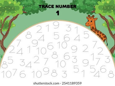 Trace number one 1 mathematician for kids