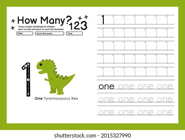 trace numbers writing practicing worksheets and learning numbers for preschool number one 1