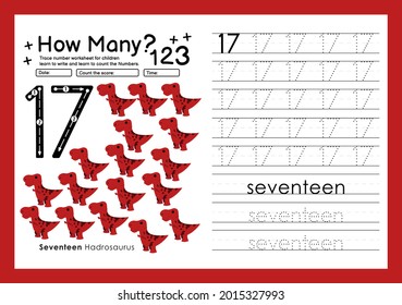 trace numbers writing practicing worksheets and learning numbers for preschool number seven 7