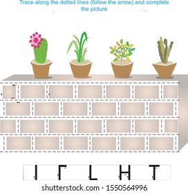 Trace on dotted line worksheet 