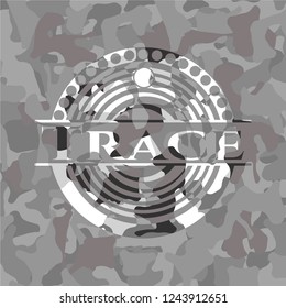 Trace on grey camouflage texture