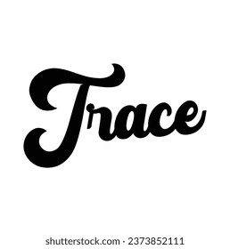 trace text on white background.