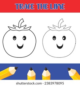 Rastrear el tomate para los niños