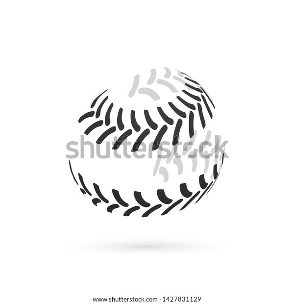 Trace of the tractor wheel isolated vector\
logo on white background