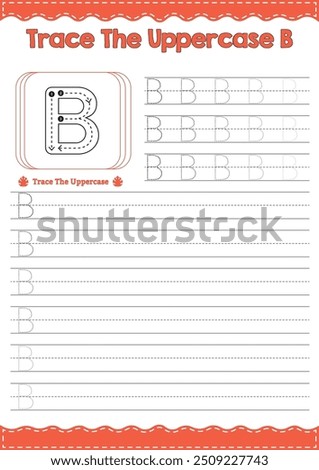 Trace the Uppercase Alphabet B