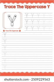Trace the Uppercase Alphabet Y
