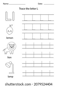 697 Letter l worksheet Images, Stock Photos & Vectors | Shutterstock