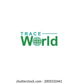 trace world logo design concept globe earth company