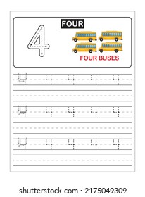 Trace and write. Handwriting practice. Tracing number. Educational children's games, printable worksheets, vector illustration.  Number 0-9