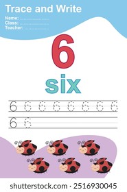 
Número de rastreamento e gravação para filhos. Exercício para crianças reconhecerem o número. Planilha educacional para pré-escola