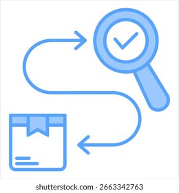 Ilustração do Vetor de Ícone Azul de Rastreabilidade