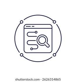Traceability icon in line design