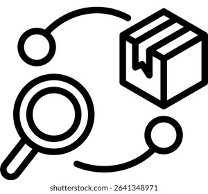 Traceability Icon Line Vector Illustration