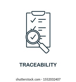 Traceability icon outline style. Thin line creative Traceability icon for logo, graphic design and more.