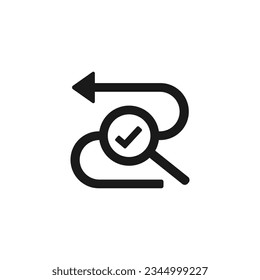 traceability icon vector or traceability symbol vector isolated. Best traceability icon vector for apps, websites, traceability design element and more.