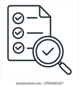 Ilustración vectorial de iconos de contorno de trazabilidad