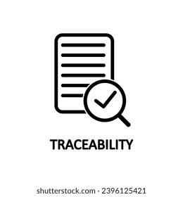 Traceability vector icon flat trendy style illustration on white backgrounnd..eps