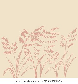 Traced Slender Wild Oat Background