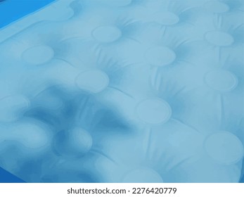 Traced vector. Inflatable mattress. Summer. Swimming season. Background image.