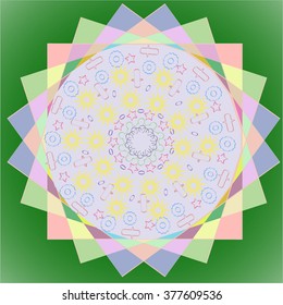  Tracery Ambitious calming ornament.  Vector.