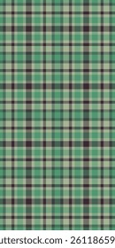 Tracery background check vector, layered pattern plaid tartan. Indian fabric texture seamless textile in pastel and green colors palette.
