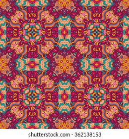 Tracery binary monochrome pattern. Mehendi carpet design. Neat even harmonious calming doodle texture. Also seamless. Indifferent discreet. Ambitious bracing usable, curved doodling mehndi. Vector.