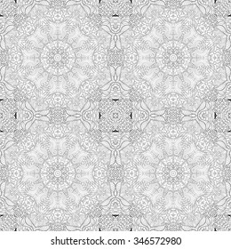 Tracery binary pattern. Mehendi carpet design. Neat even harmonious calming doodle texture. Also seamless. Indifferent discreet. Ambitious bracing usable, curved doodling mehndi. Vector.