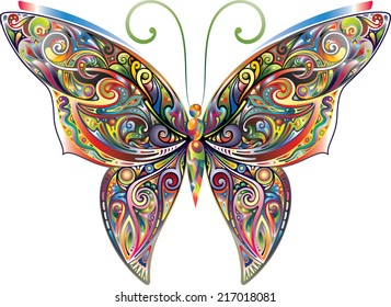 Tracery butterfly, bright gradient