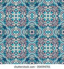 Tracery colorful pattern. Mehendi carpet design. Neat even harmonious calming doodle texture. Also seamless. Indifferent discreet. Ambitious bracing usable, curved doodling mehndi. Vector.