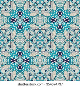 Tracery colorful pattern. Mehendi carpet design. Neat even harmonious calming doodle texture. Also seamless. Indifferent discreet. Ambitious bracing usable, curved doodling mehndi. Vector.
