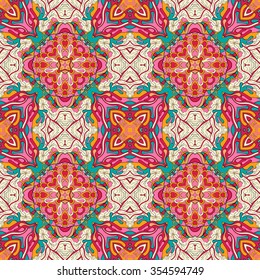 Tracery colorful pattern. Mehendi carpet design. Neat even harmonious calming doodle texture. Also seamless. Indifferent discreet. Ambitious bracing usable, curved doodling mehndi. Vector.