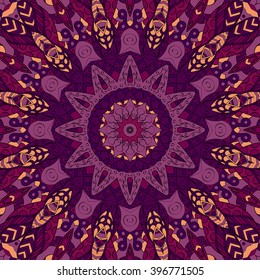 Tracery colorful pattern. Mehendi carpet design. Neat even harmonious calming doodle texture. Also seamless. Indifferent discreet. Ambitious bracing usable, curved doodling mehndi. Vector.