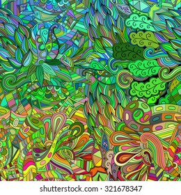 Tracery colorful pattern. Mehendi design. Neat even harmonious calming doodle texture. Algae sea varied motif. Indifferent discreet, soulful. Ambitious bracing usable, curved doodling mehndi. Vector.