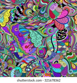 Tracery colorful pattern. Mehendi design. Neat even harmonious calming doodle texture. Algae sea varied motif. Indifferent discreet, soulful. Ambitious bracing usable, curved doodling mehndi. Vector.