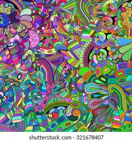Tracery colorful pattern. Mehendi design. Neat even harmonious calming doodle texture. Algae sea varied motif. Indifferent discreet, soulful. Ambitious bracing usable, curved doodling mehndi. Vector.