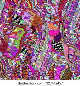 Tracery colorful pattern. Mehendi design. Neat even harmonious calming doodle texture. Algae sea varied motif. Indifferent discreet, soulful. Ambitious bracing usable, curved doodling mehndi. Vector.